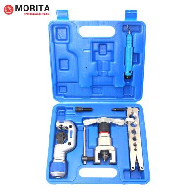 China Dual Purpose Eccentric Flaring Tools Kit With Pipe Cutter 4-32mm And Deburring Tool In A Plastic Case Al Alloy for sale