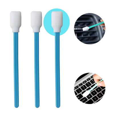 China Printerhead Cleaning Foam Tip Swabs With Blue Handle for sale