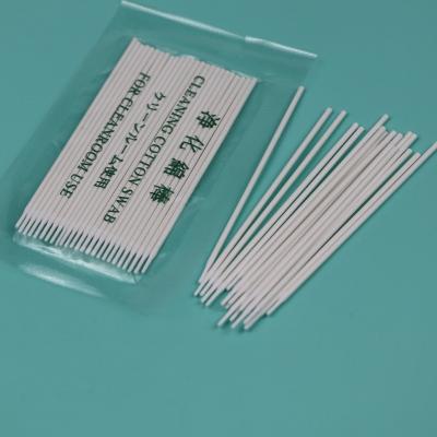 China Biodegradable 1mm Micro Pointed Qtips Optical Fiber Cleaning Cotton Bud Swab for sale