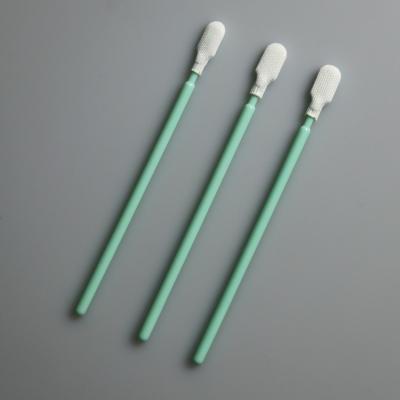China 165mm Long Handle Cleanroom Polyester Swab For Industrial Cleaning for sale