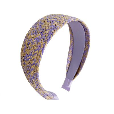 China Straw braid wide edge headband for sale