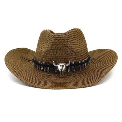 China Fashion Cheap Wholesale Men Hats Paper Cowboy Straw Hat for sale