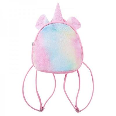 China Mini Shape Unicorn Backpack with fur for sale