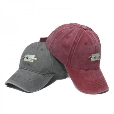 China 2022 Washed Vintage Baseball Cap with Gesture Pattern for sale