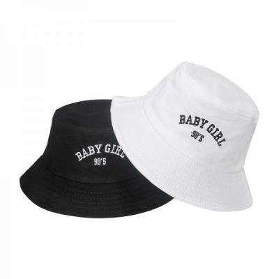 China 2022 Black And White Bucket Hat Letter Embroidery Fisherman Hat for sale