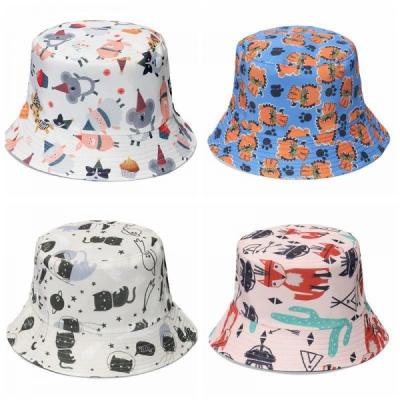 China Animal Fisherman Hat With Printed Cute Cat Cub Fox For Women for sale