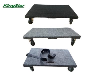China Low Wheelbarrow Carpeted Moving Dolly With Bolts Sunk Below Surface for sale