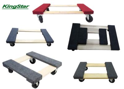 China Portable Hardwood Carpet End Dolly With Swivel Non Marking Casters , Custom Color for sale