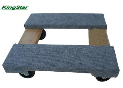 China Hardwood Carpeted Both Ends  dolly with 800lbs Loading Capacity Overall Dimensions 15x15 for sale