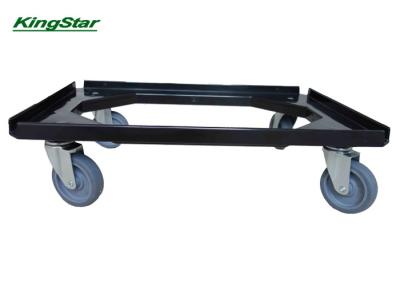 China Sackable Flat Moving Dolly For Plastic Moving Loading Crates / Four Wheel Dolly Cart for sale