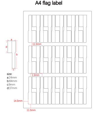 Chine 24*84*9*37m 2mil papier synthétique blanc mat étiquette de drapeau pour câble étiquette avec durciture à vendre