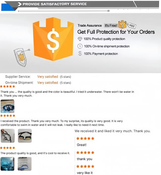 Safety testing certification for swimming goggles quality assurance