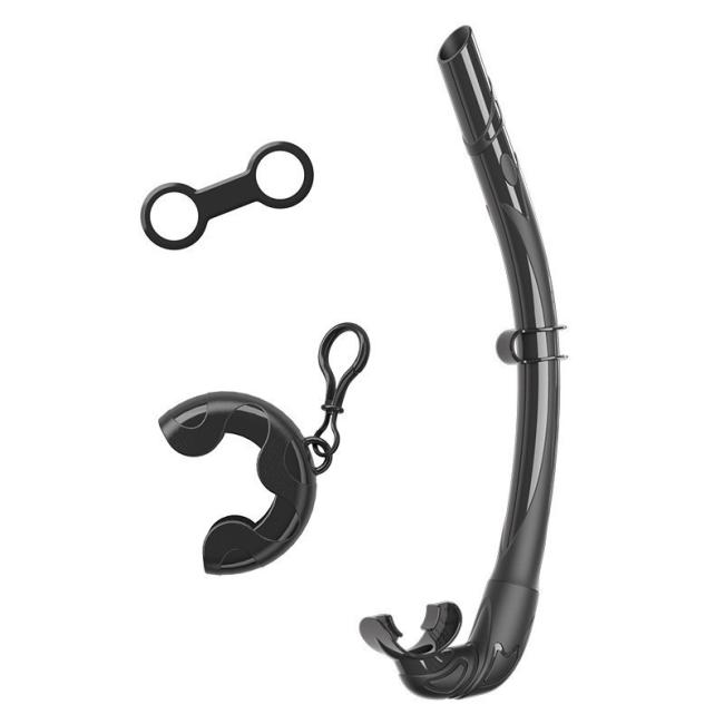 Snorkeling breathing tube in use during swimming activity