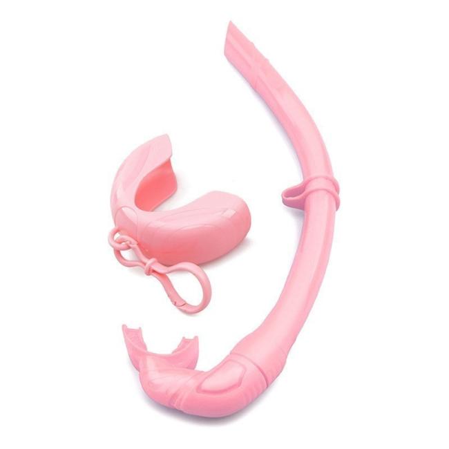 Close-up view of silicone breathing tube mouthpiece