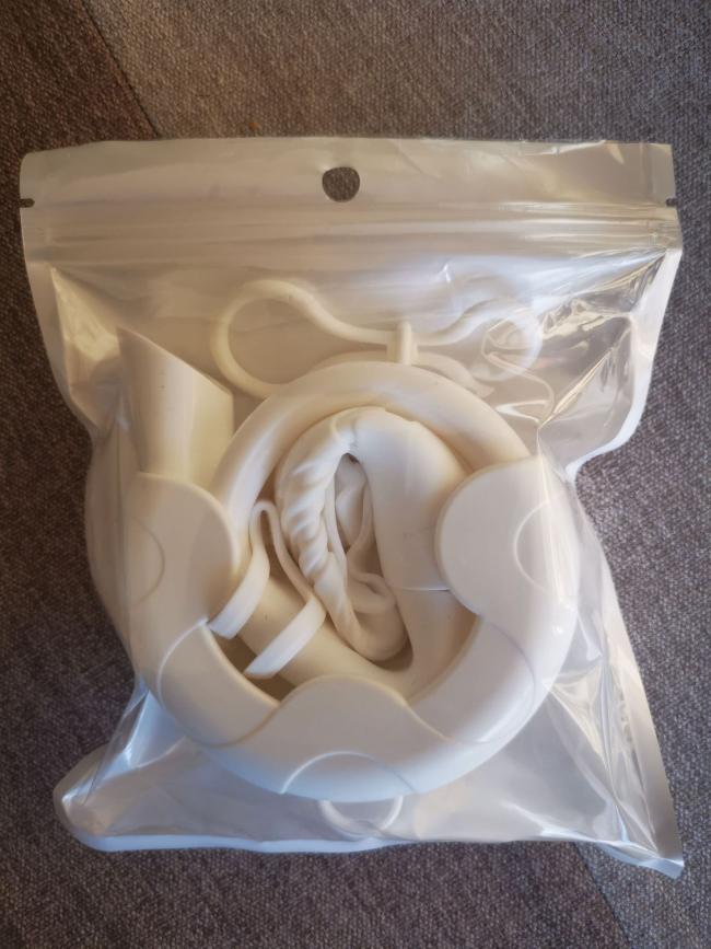 High-quality silicone construction detail of snorkeling tube