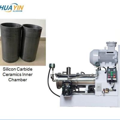 China 30kW Ink Grinding Machine Mircon Bead Mill Silicon Carbide Ceramics Horizontal Sand Mill for sale