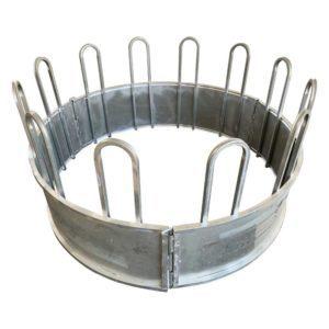 Hot dip galvanized livestock round bale hay feeder for cattle, sheep and horses