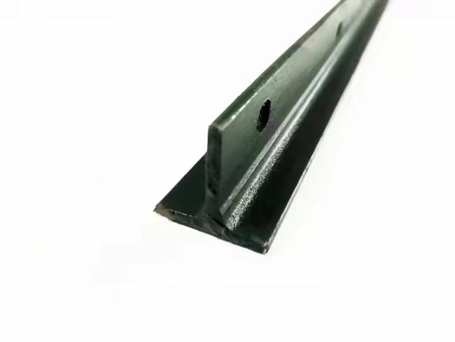 Farm fence T-post showing detailed construction and coating