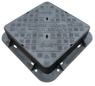 China EN124 D400 Cast Iron Manhole Cover Double Sealed Triangular Ductile Iron Manhole Cover And Frame for sale