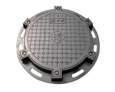 China Sand Blasting Cast Iron Manhole Cover Round Sanitary Sewer En124 D400 for sale
