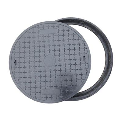 China Dual Locking Solid Top Round Manhole Covers Cast Iron BS EN124 Standard for sale