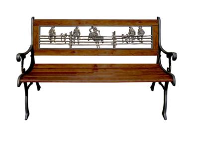China Cast Ornamental Iron Parts Outdoor Garden Furniture Antique Wooden Park Bench for sale