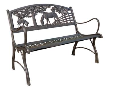 China Painting Ornamental Iron Accessories / Outdoor Furniture Cast Iron Park Bench for sale