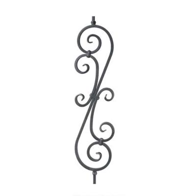 China Outdoor Forged Ornamental Iron Parts Wrought Iron Balcony Balusters ISO9001 for sale