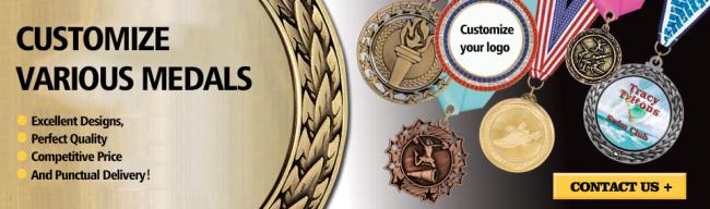 Custom medal with gold finish