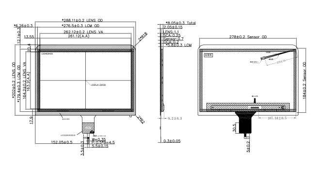 12.1" High Brightness LCD Display 750nits TFT LCD Touch Display Optional HDMI Board Kits 0