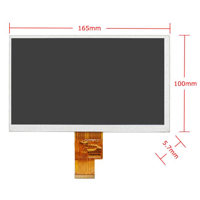 Outdoor 7 Inch IPS Panel High Brightness LCD Display 1000nits TFT LCD Module Display 1