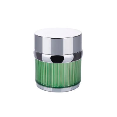 China Wholesale 15 g 50 ml Round Shaped Green Empty Acrylic Cosmetic Cream Container for sale