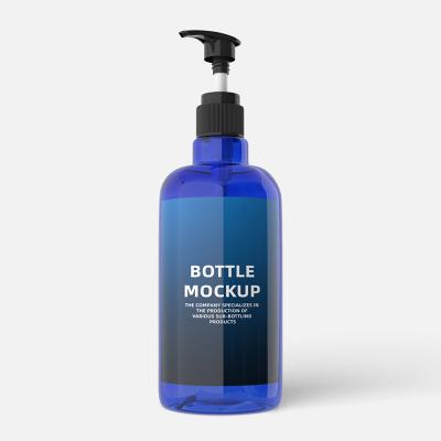 China OEM Round Shaped PET Shampoo Lotion Pump Bottle 500ml for sale