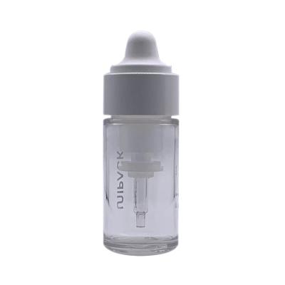 China Empty Clear PET Round Serum Cosmetic Dropper Bottle 20ml 30ml for sale