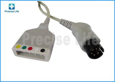 China Mindray 0010-30-12257 ECG trunk cable with AHA IEC color code Round 6 pin to 5 leads lead wire for sale
