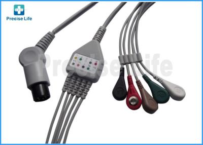 China Normal use Round 6 pin one piece type ECG Monitor Cable 3.6 meters for patient monitor for sale