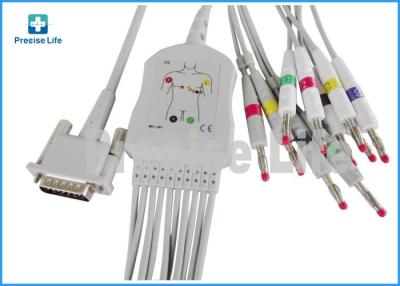 China Ph one piece type M3703C ECG Monitor Cable 10 lead with banana 4.0 for sale