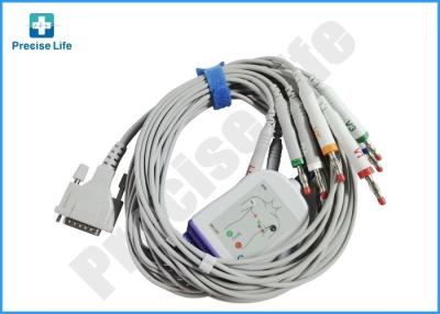 China One Piece Type Schiller ECG Cable 10 Lead With Banana 4.0 Plug TPU Cable for sale