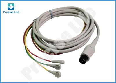 China Nihon Kohden BJ-753P ECG Patient Cable 6 leads One Piece ECG Cable With Snap en venta