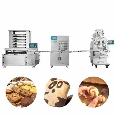 China Galleta automatizada que encrusta el equipo de la preparación de galletas de la máquina 100g en venta