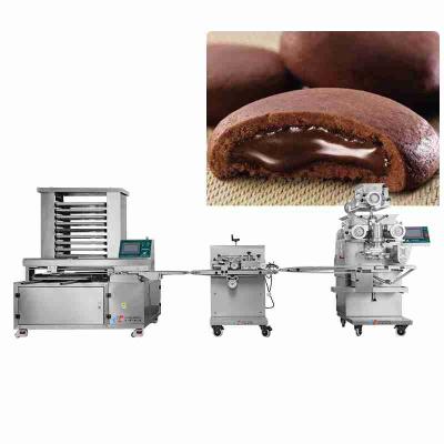 China PLC 4.5Kw Double Color Cookie Machine Industrial Cookie Maker for sale