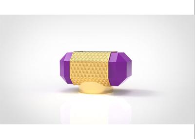 Китай Сплав цинка металла золота крышки 15mm флакона духов Zamac пурпурного камня роскошный творческий продается