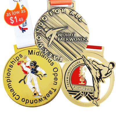 China Marathon Running Custom Metal Sport Medal Zinc Alloy 3D Gold Award for sale