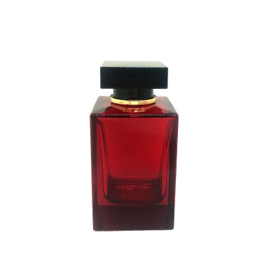 China 100ml Elegant Square Perfume Bottle, Glass Bottle, Spray, Sub Packaging, Bayonet, Empty Bottle for sale