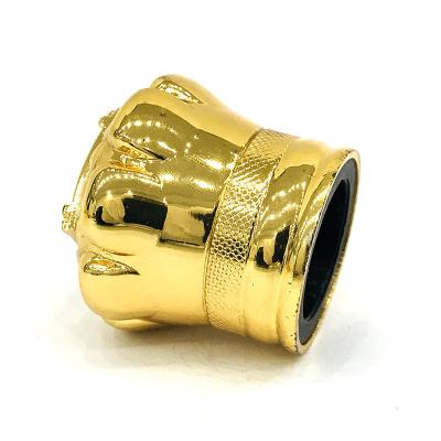 China Crown Type Gold color Zamak Aluminum Perfume Bottle Caps for sale