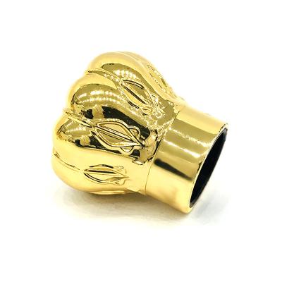 China Custom Luxury Gold Color Zamak Aluminum Perfume Bottle Caps for sale