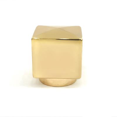 中国 創造的な亜鉛合金の金の立方体は金属Zamacを香水瓶の帽子を形づける 販売のため