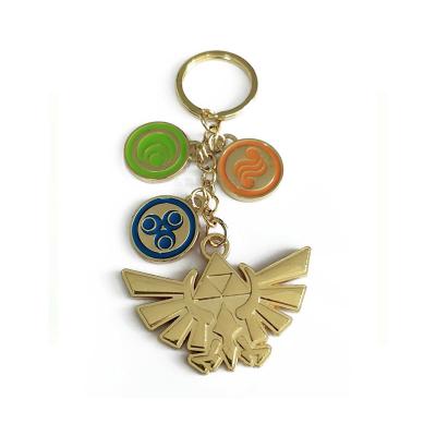 Китай Дизайн ОЭМ сплава цинка ключевых цепей детей подгонянный золотом красочный с логотипом продается