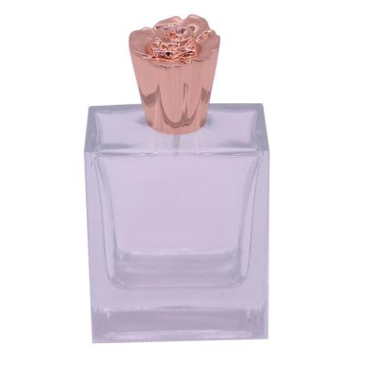 China Pink Color Zinc Alloy Metal Bottle Cap Rose Perfume Cover Environment Friendly for sale