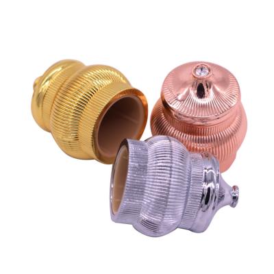 China Color Gold Zamak Perfume Caps For 15mm Neck , Durable Magnetic Perfume Cap for sale
